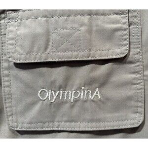OlympinA Fishing Hunting Photography 16 Storage Pockets Vest Beige Khaki XLarge